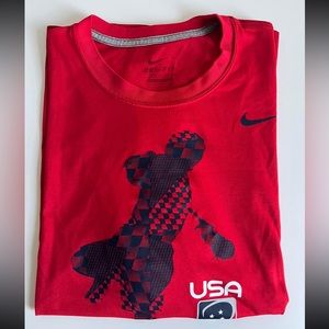 XL Nike USA lacrosse t-shirt Nike Dri-fit red excellent used EUC men’s tee top